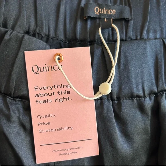 Quince 100% Washable Silk Cropped Wide Leg Pant (new with tags) - Picture 4 of 7